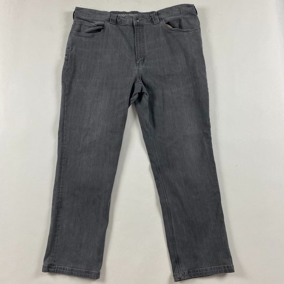 Duluth Trading Co. Double Flex Ballroom Relaxed Jeans Men's 42 x 32 Gray Stretch - Picture 1 of 12